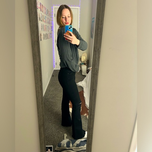 YMI Denim - Black YMI Flare Ripped Jeans